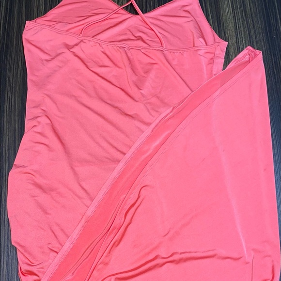 Fashion Nova - mere a Cross back Midi Dress: Coral - Picture 6 of 6